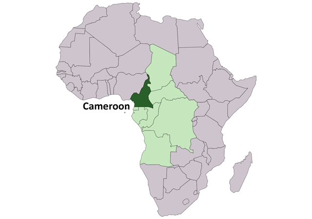 Камерун - расположение на карте