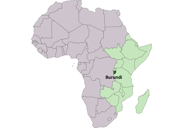 Бурунди - расположение на карте