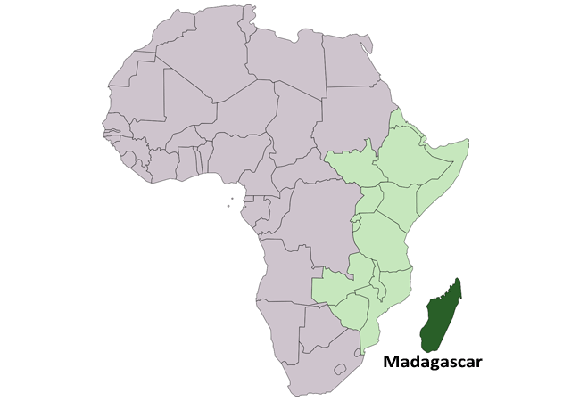 Мадагаскар - расположение на карте