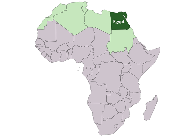 Египет - расположение на карте