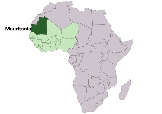 Мавритания - расположение на карте