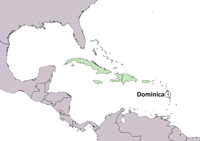 Доминика - расположение на карте