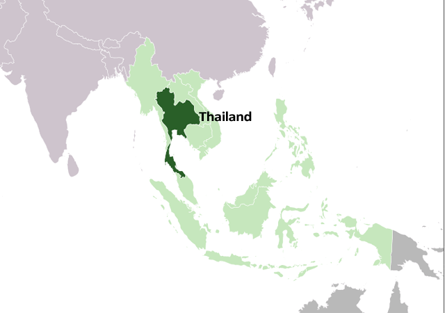 Таиланд - расположение на карте