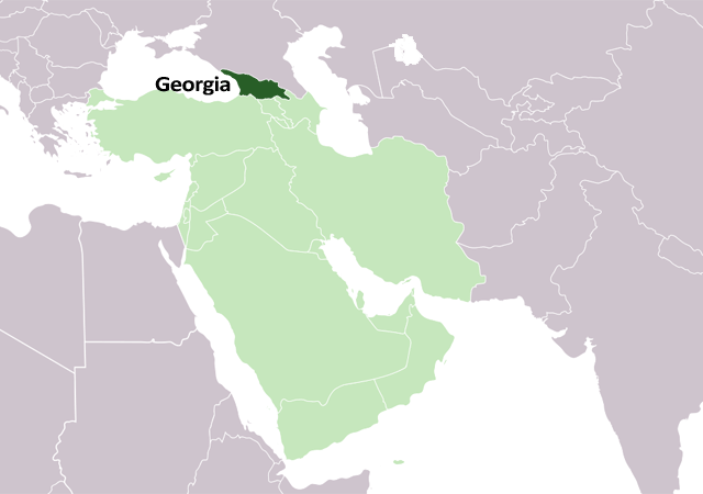 Грузия - расположение на карте