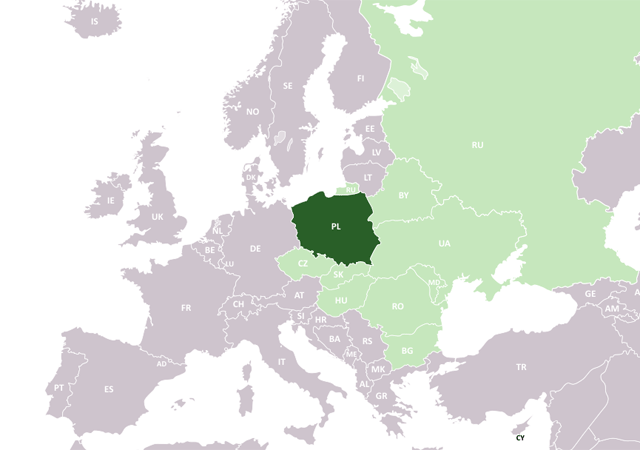 Польша - расположение на карте