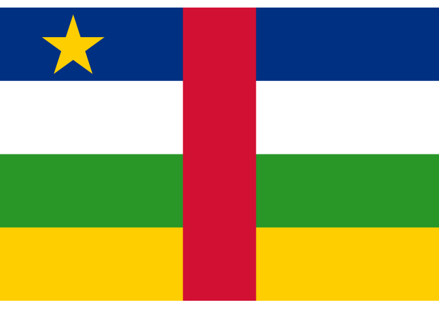 Центральноафриканская Республика - флаг страны