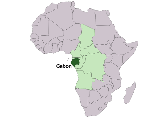 Габон - расположение на карте
