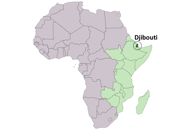 Джибути - расположение на карте