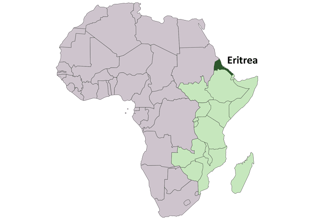 Эритрея - расположение на карте