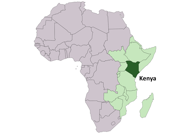 Кения - расположение на карте