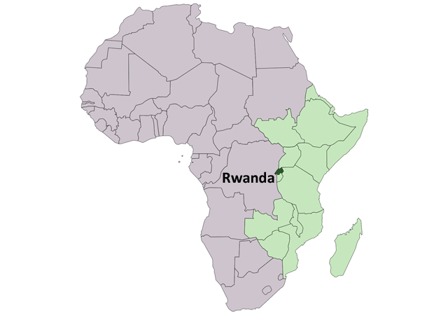 Руанда - расположение на карте