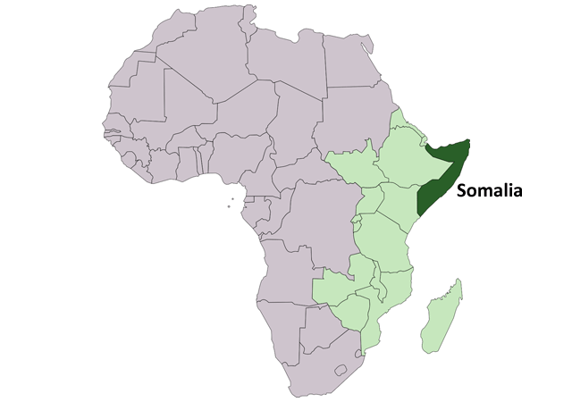 Сомали - расположение на карте