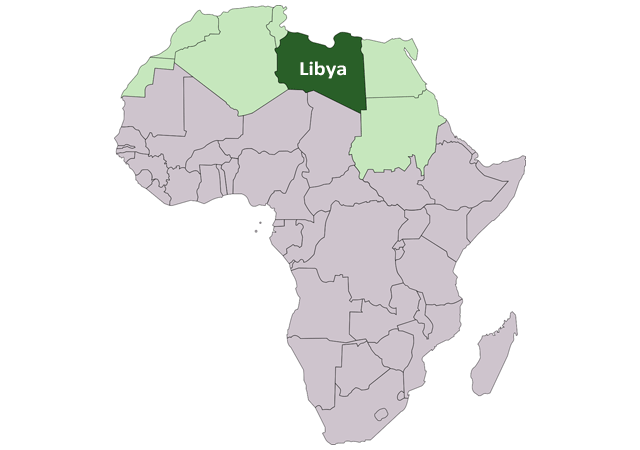 Ливия - расположение на карте