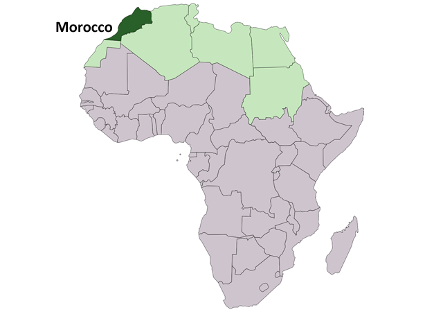Марокко - расположение на карте