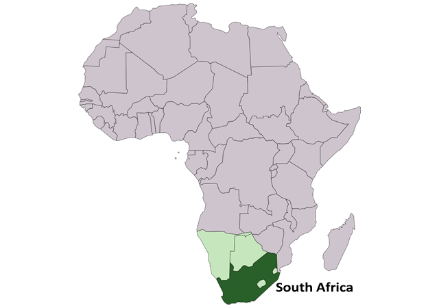 Южно-Африканская Республика - расположение на карте