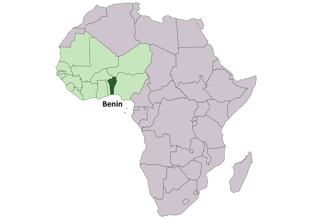 Бенин - расположение на карте