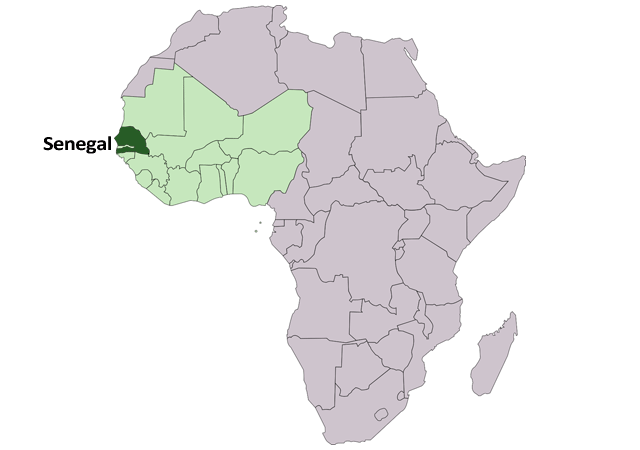 Сенегал - расположение на карте