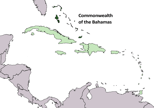 Багамские Острова - расположение на карте