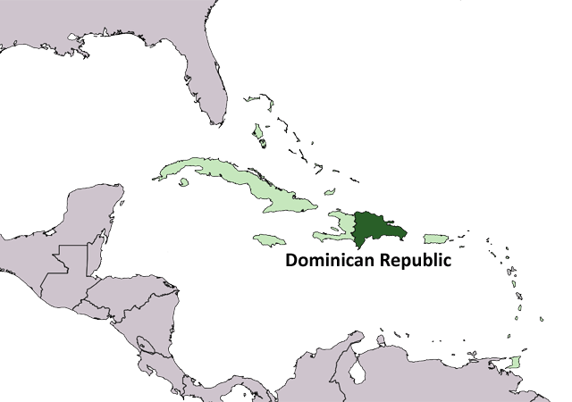 Доминиканская Республика - расположение на карте