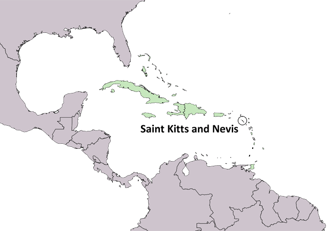 Сент-Китс и Невис - расположение на карте