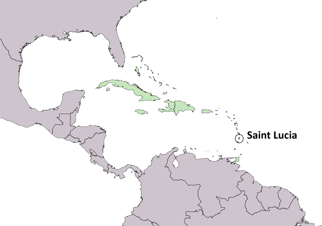 Сент-Люсия - расположение на карте
