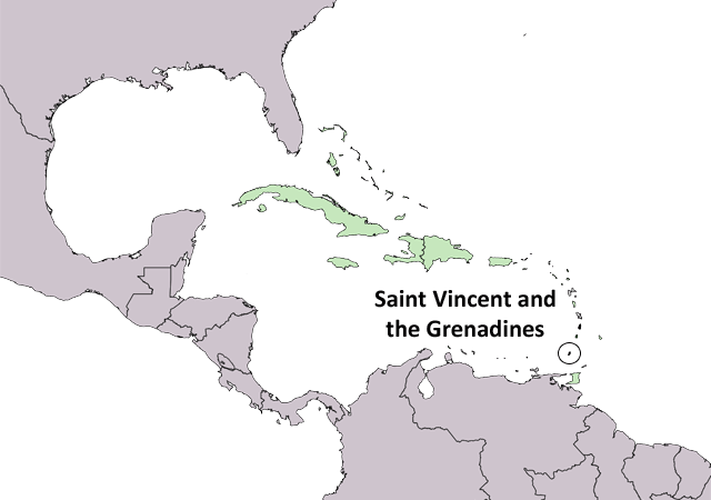 Сент-Винсент и Гренадины - расположение на карте