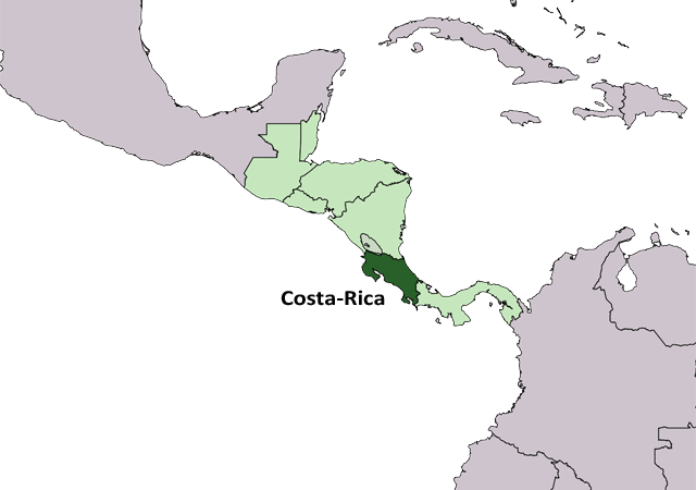 Коста-Рика - расположение на карте