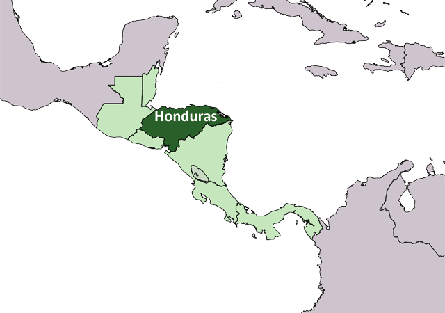 Гондурас - расположение на карте