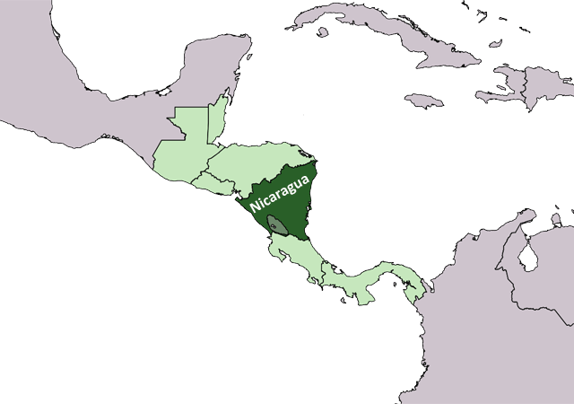 Никарагуа - расположение на карте