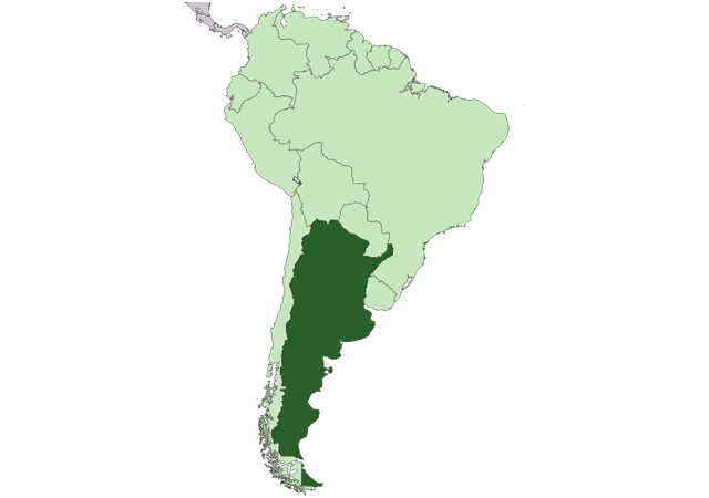 Аргентина - расположение на карте