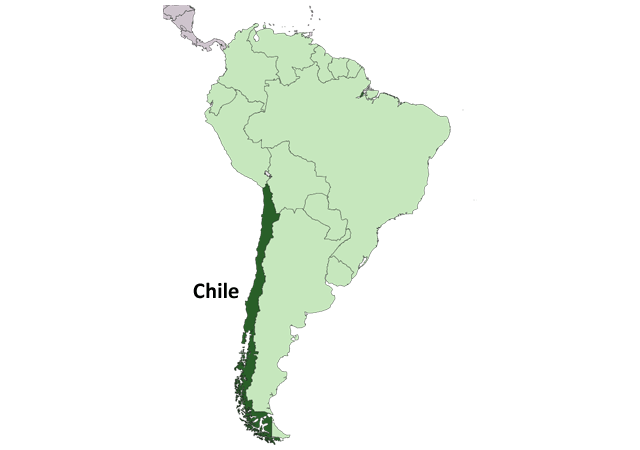 Чили - расположение на карте