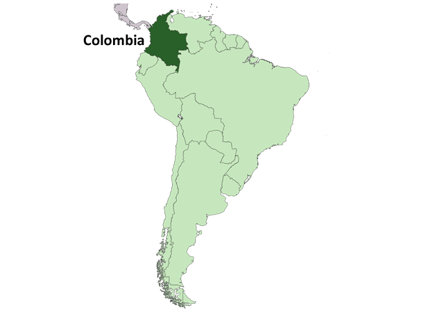 Колумбия - расположение на карте