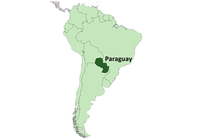 Парагвай - расположение на карте