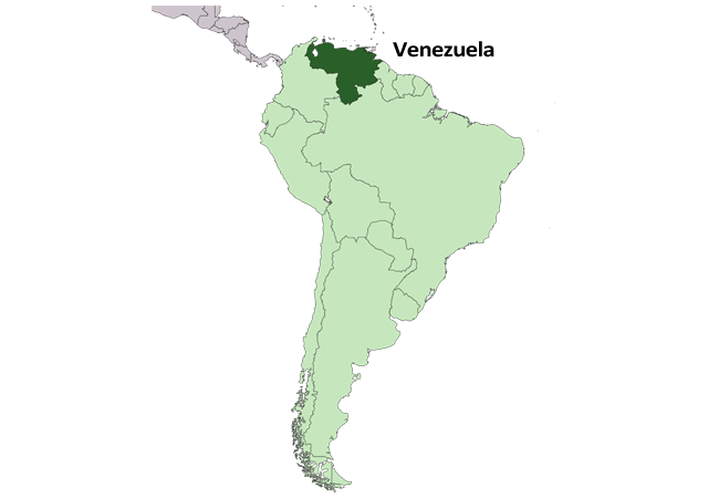 Венесуэла - расположение на карте