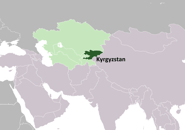 Киргизия - расположение на карте