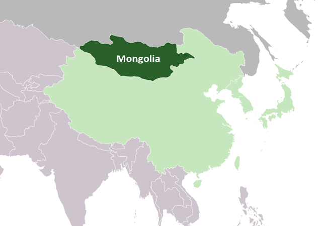 Монголия - расположение на карте
