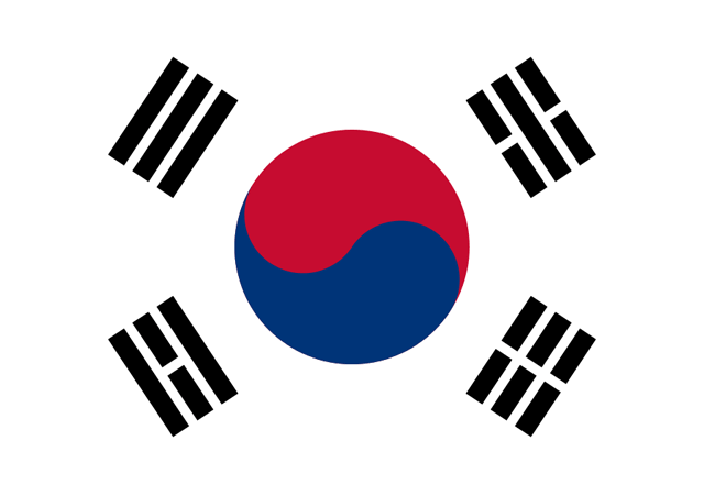 Южная Корея - флаг страны