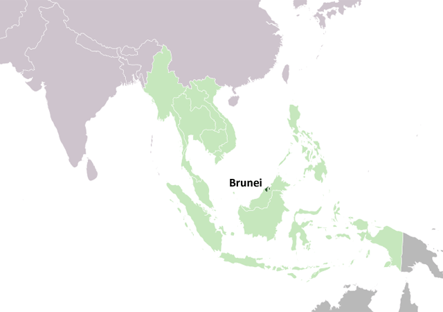 Бруней - расположение на карте