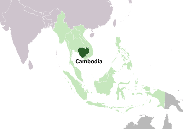 Камбоджа - расположение на карте
