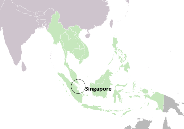 Сингапур - расположение на карте