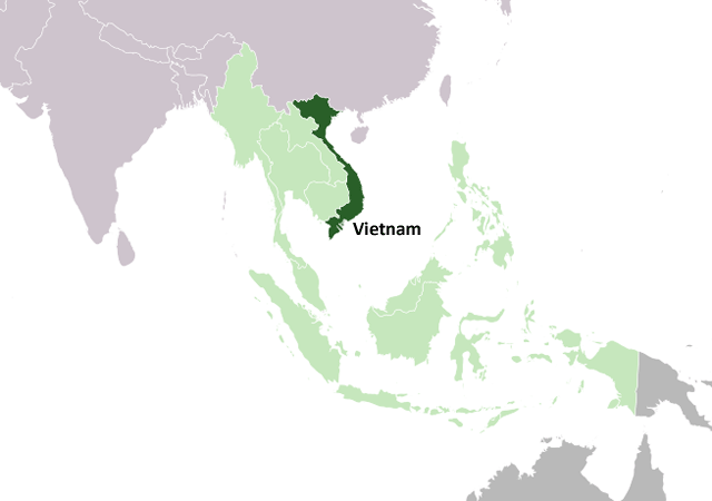 Вьетнам - расположение на карте