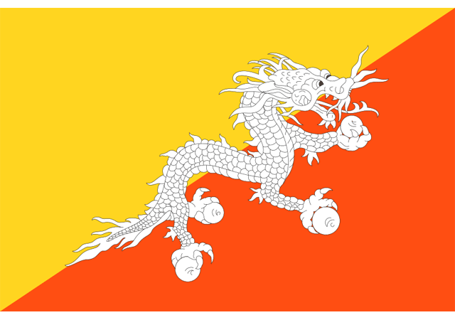 Бутан - флаг страны