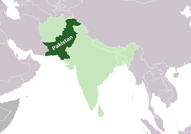 Пакистан - расположение на карте