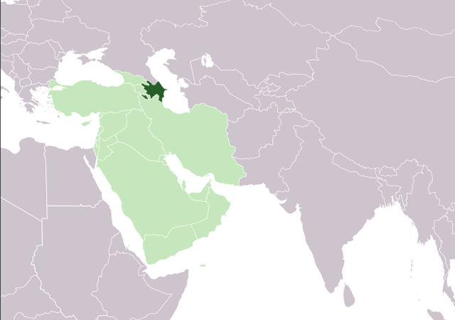 Азербайджан - расположение на карте
