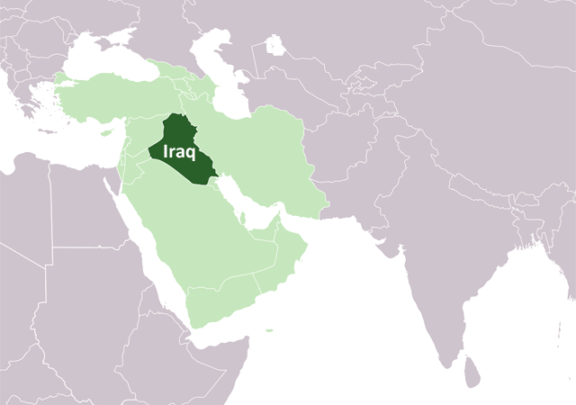 Ирак - расположение на карте