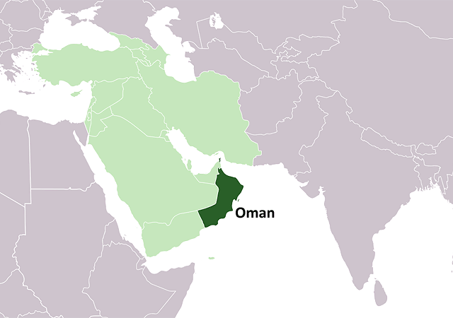 Оман - расположение на карте