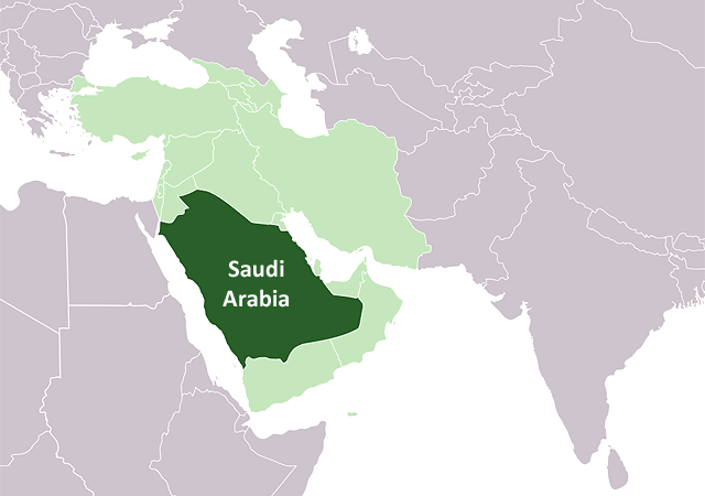 Саудовская Аравия - расположение на карте
