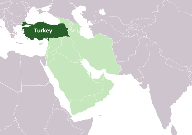 Турция - расположение на карте