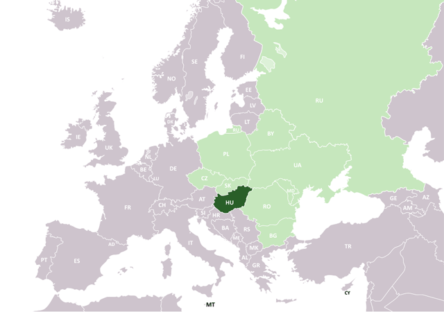 Венгрия - расположение на карте