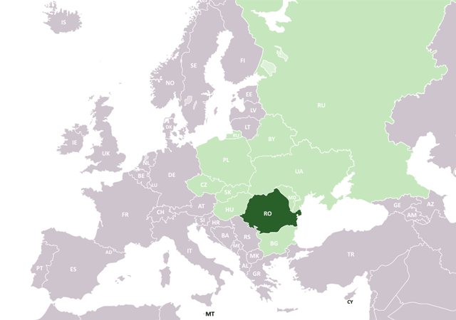 Румыния - расположение на карте